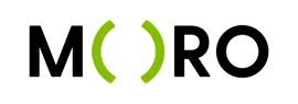 Two green parenthesis shapes facing each other on a black background.