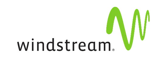 Windstream company logo with green waveform symbol above the name.