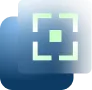 Icon of a blue rounded square with a white focus or scan symbol in the center.