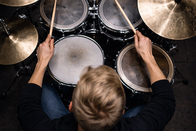 image of drumming class in session