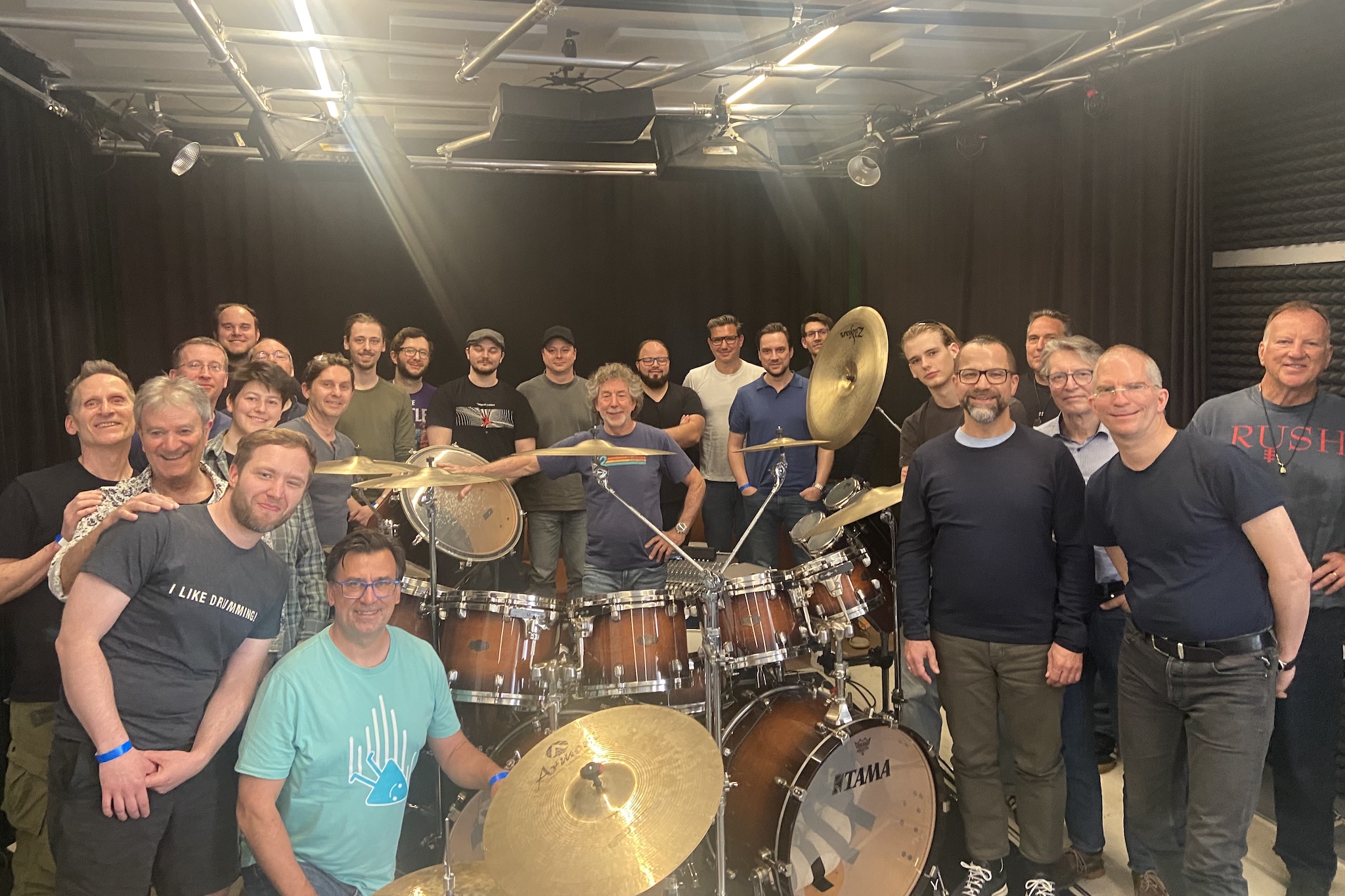 image of drumming class in session