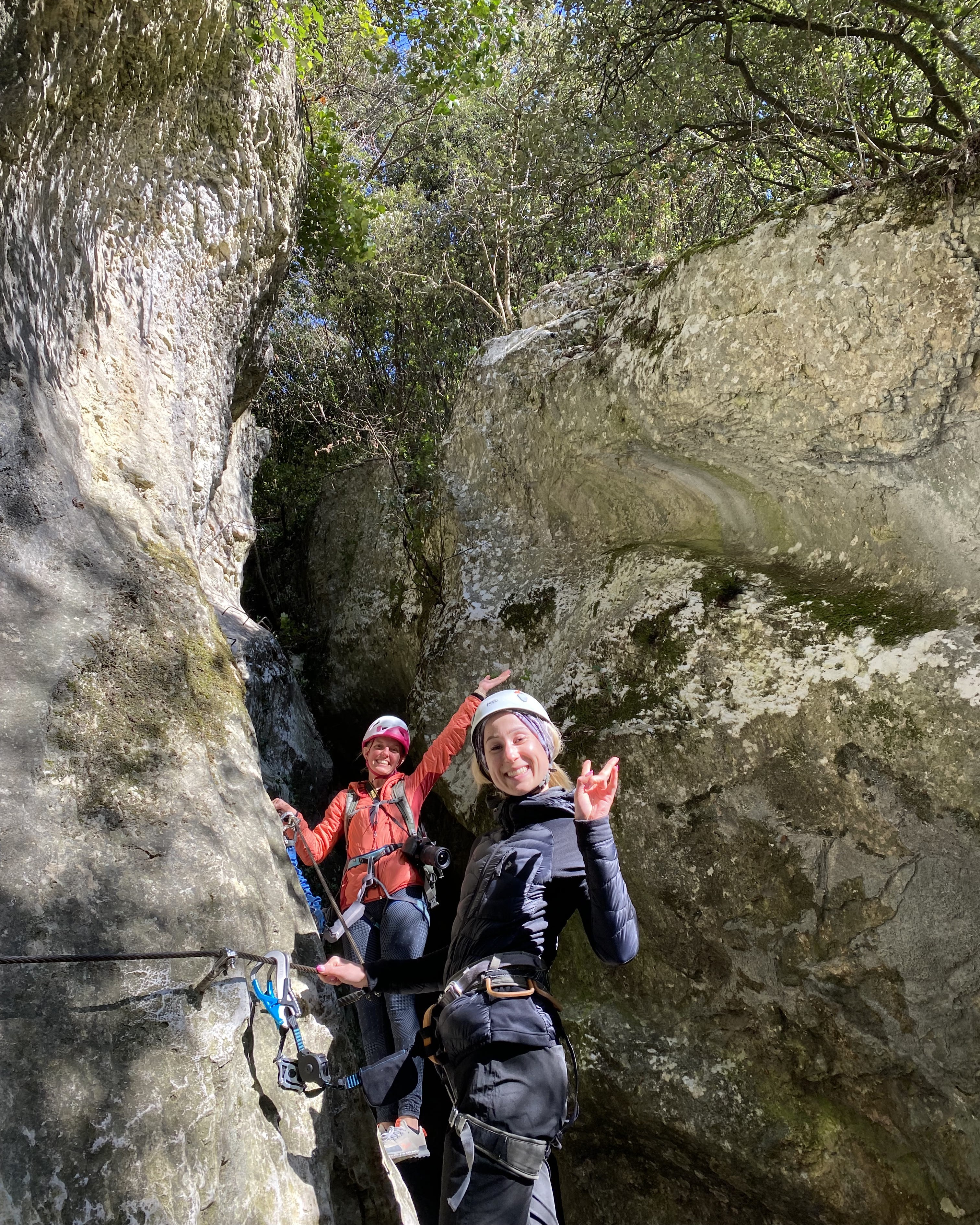 Klettersteig Kurs, Freunde am Klettersteig