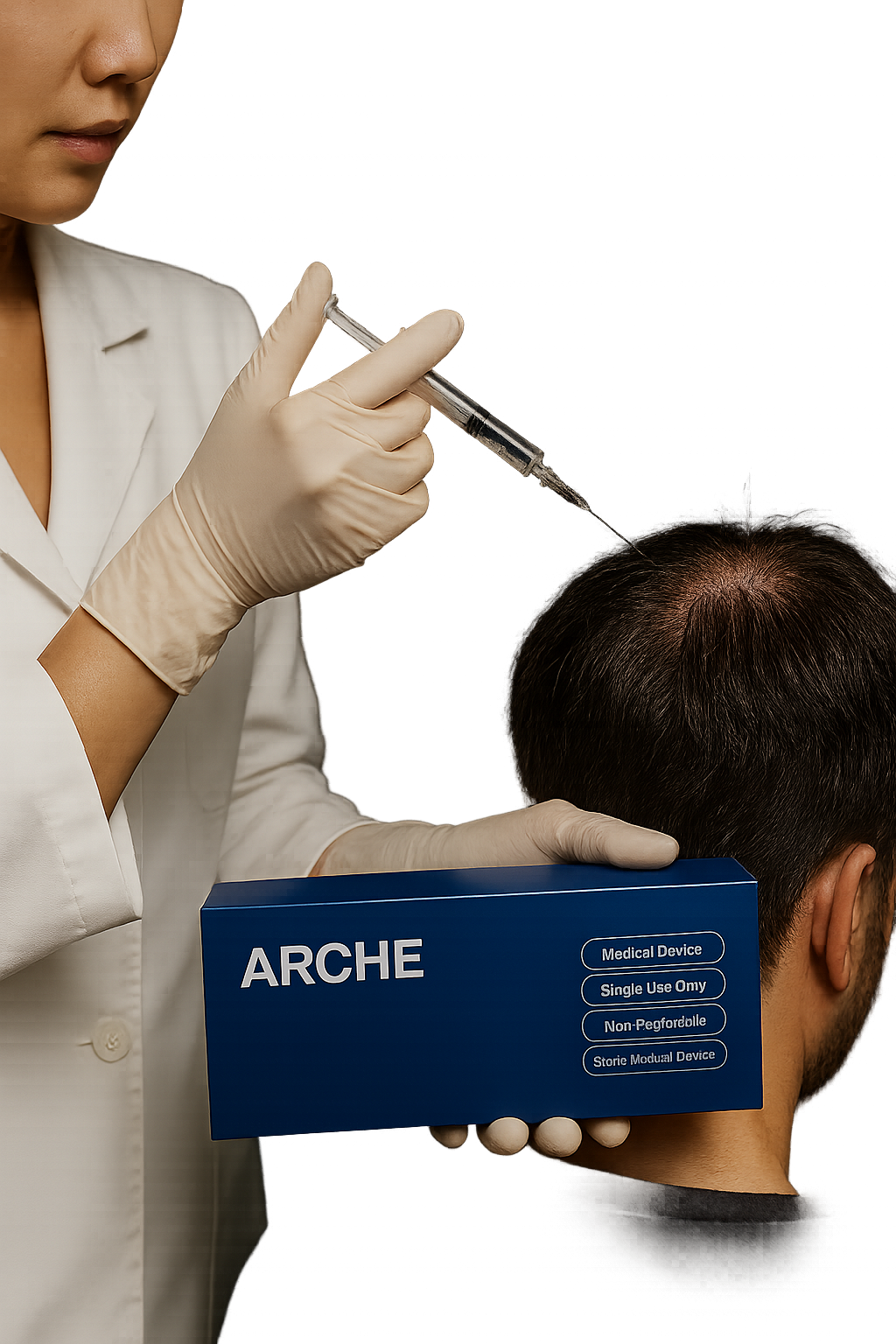 image of an optometrist with eye examination equipment