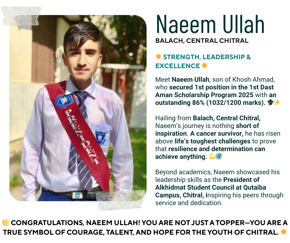 Young man wearing a white shirt, striped tie, and red sash that reads 'President,' standing outdoors with trees and buildings in background.