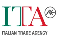 Logotipo de ITA, la Agencia Italiana de Comercio Exterior, con el símbolo de una flecha circular.
