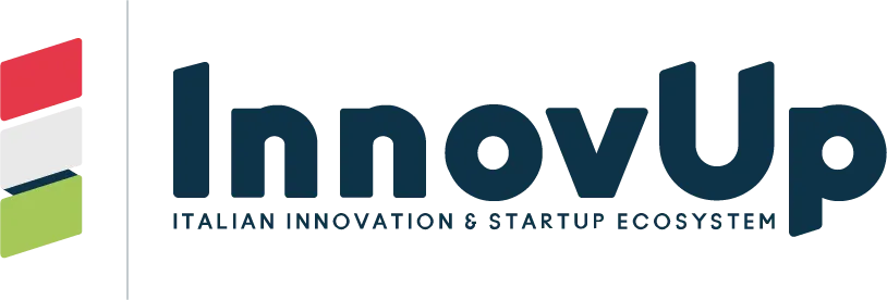 Logotipo de InnovUp con el texto: «Ecosistema italiano de innovación y startups».