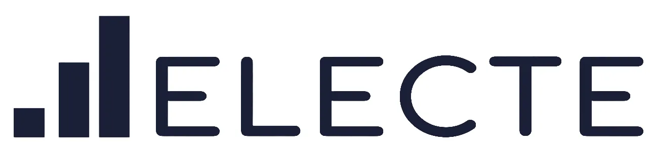 Logo con barre di grafico crescenti e scritta ELECTE.