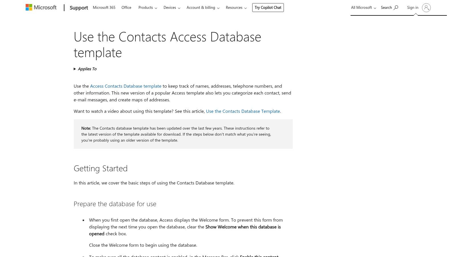 Contacts (Gestione contatti)