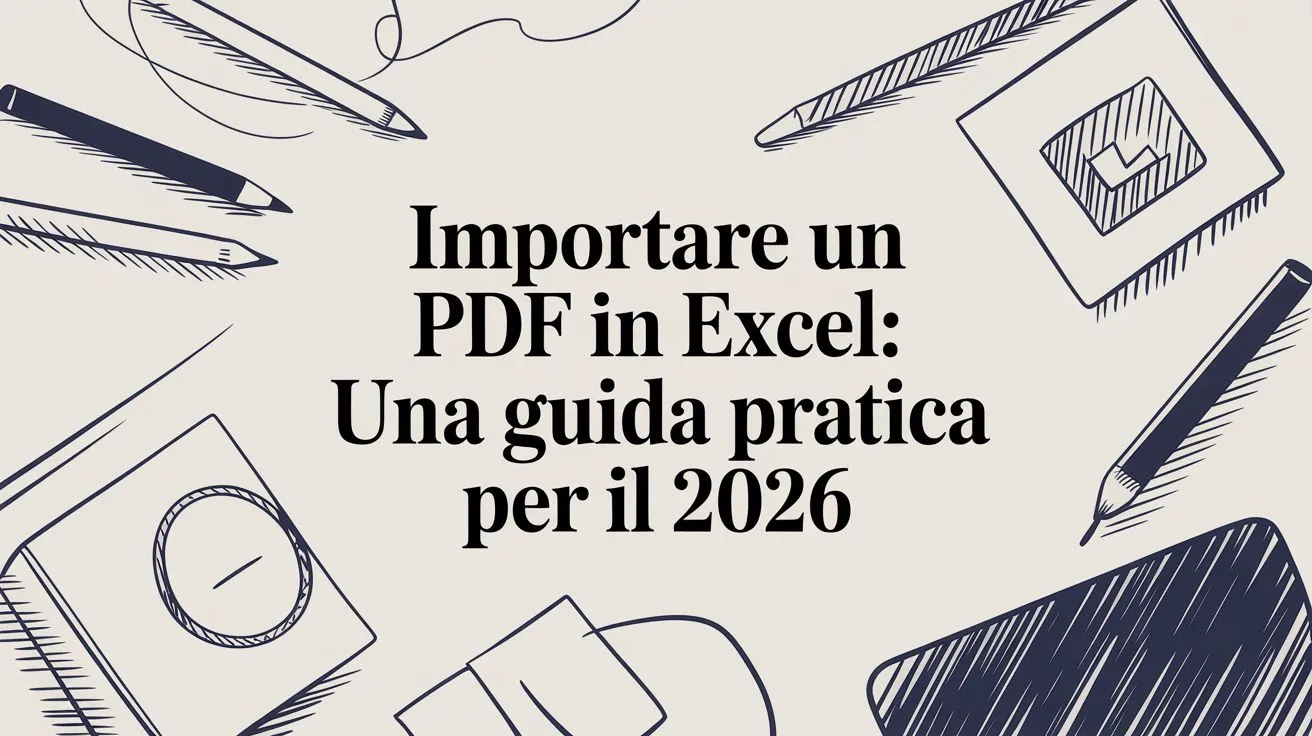 Guide complet 2026 : Comment importer un fichier PDF dans Excel (sans perdre la tête)