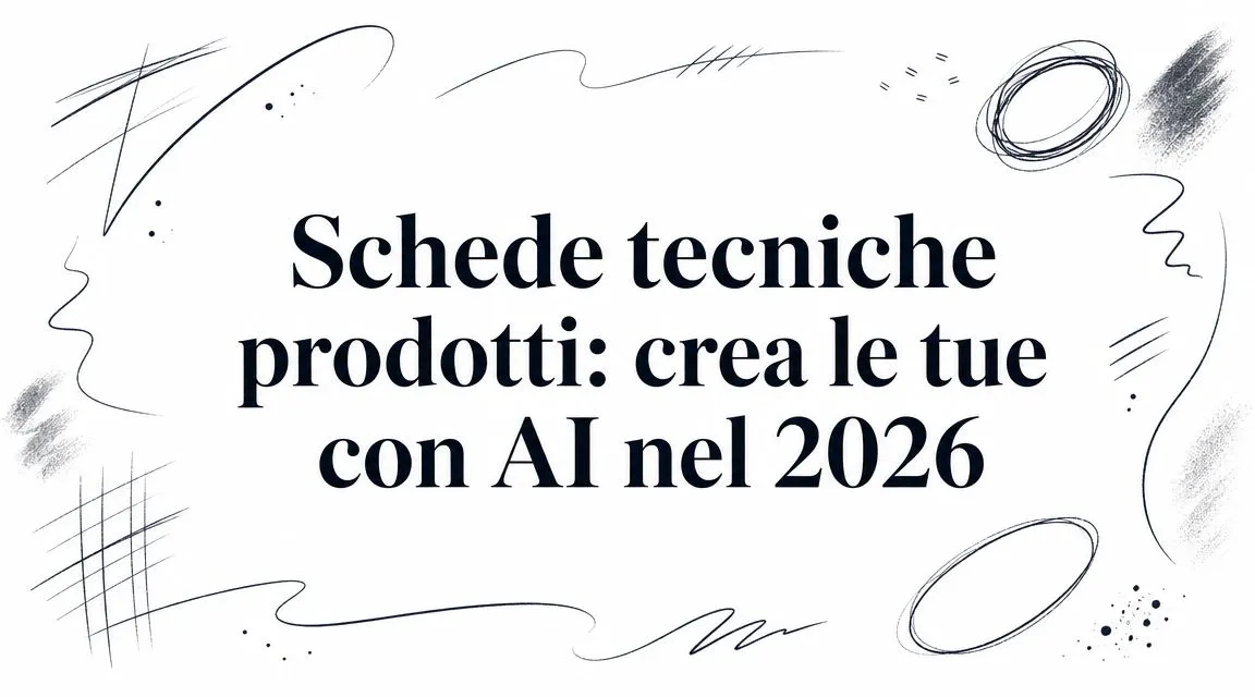 Schede tecniche prodotti: crea le tue con AI nel 2026