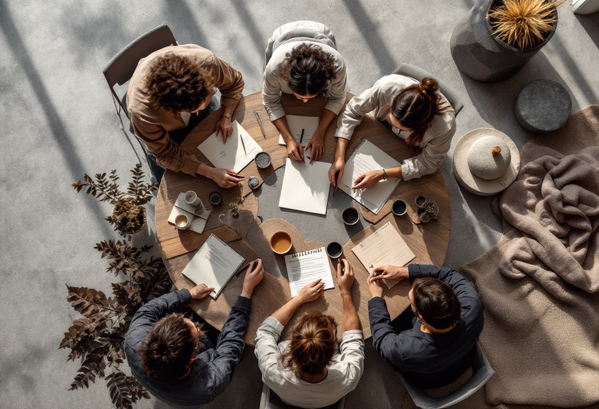 image of an office collaboration scene (for a mobility and transportation)