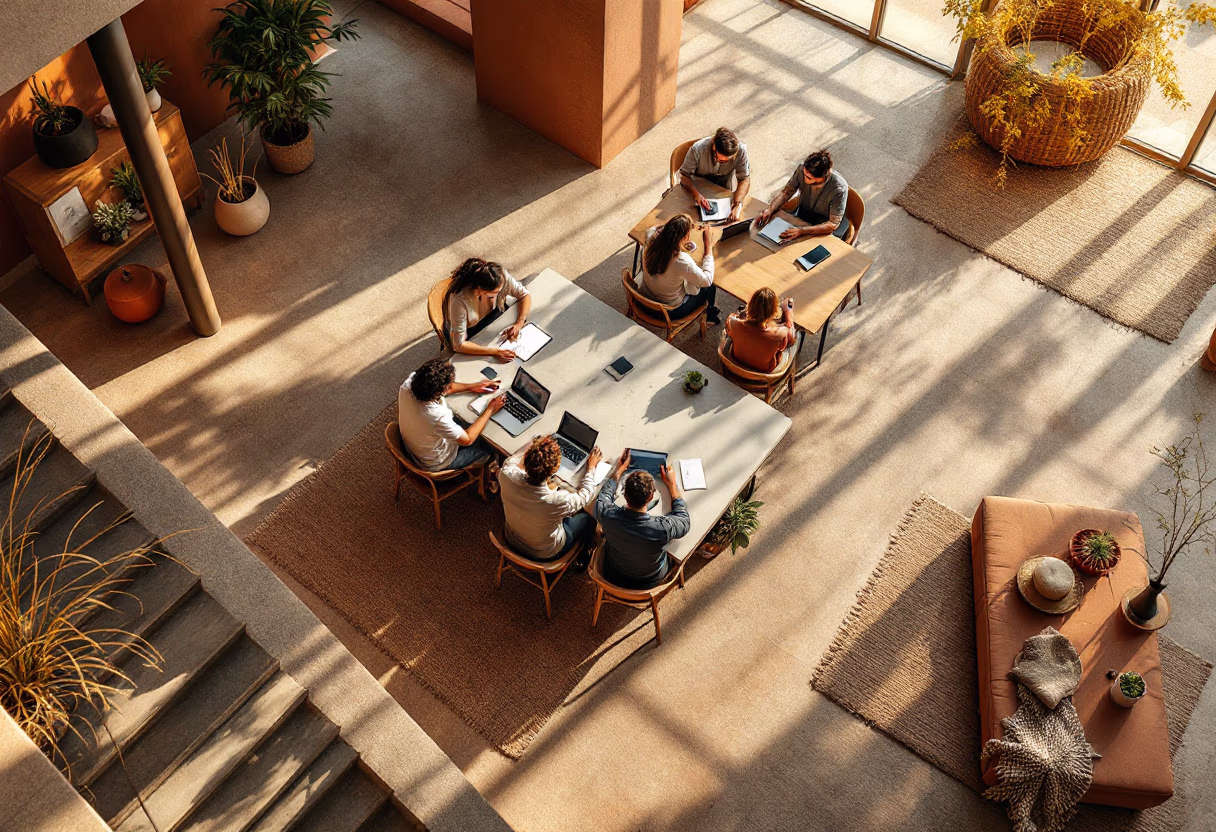 image of an office collaboration scene (for a mobility and transportation)