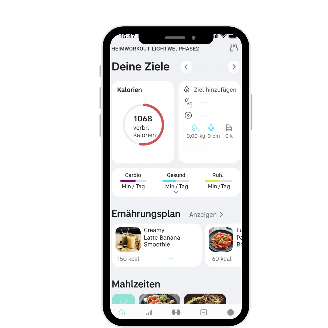 Ansicht der Neutralize-App, mit der Personal Coach Marco Tafferner Ernährung, Training, Fortschritt und Kommunikation mit seinen Kundinnen und Kunden managt.