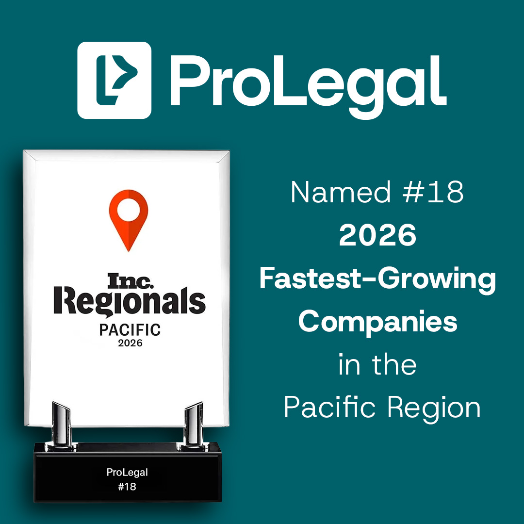 ProLegal is #18 on Inc.'s Regionals 2026: Pacific list