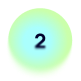 Gradient circle with number 2 in the center.