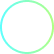 Thin circular ring gradient in shades of green and blue on a white background.