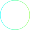 Thin circular ring with a gradient color transitioning from turquoise to lime green on a white background.