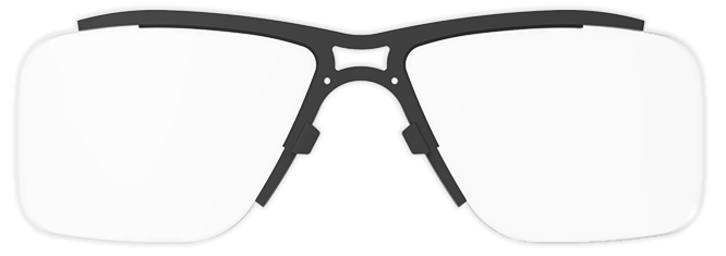Black wraparound sunglasses with reflective lenses on a white background.