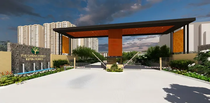Grand entrance plaza of Keya The Urban Forest