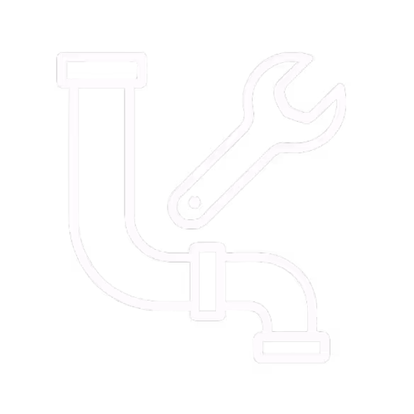 Icon of a plumbing pipe with an adjustable wrench.