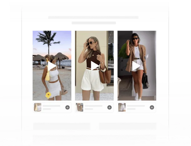 Mobile screen showing Alpaka website with orange travel gear and pouches, navigation menu, and recently viewed items, shoppable videos integrated to mobile apps SDK