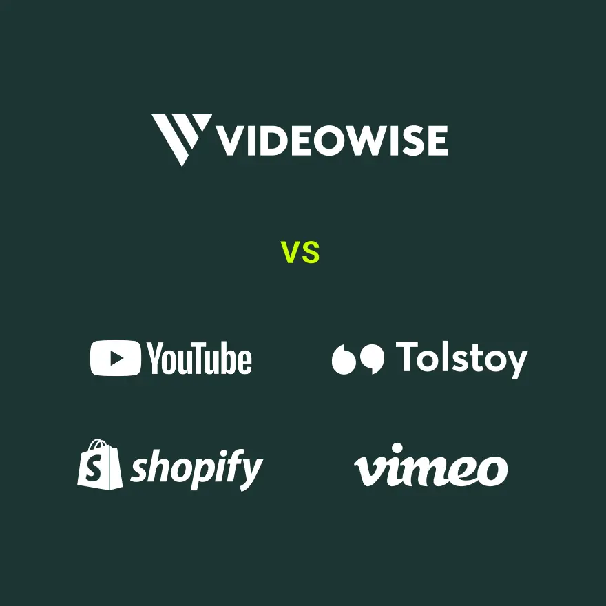 Videowise against Tolstoy, Shopify, Vimeo