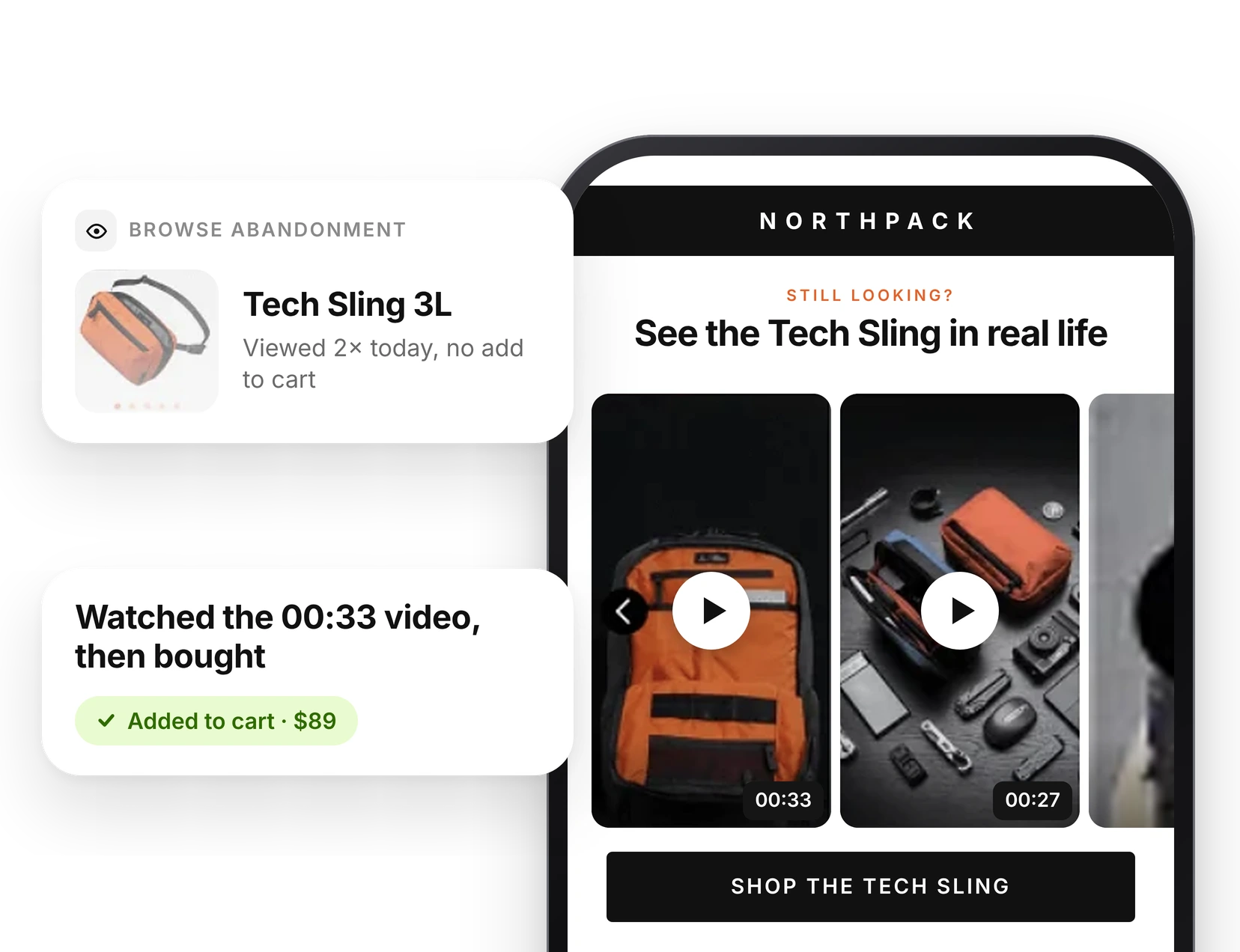 klaviyo browse abandonment with video