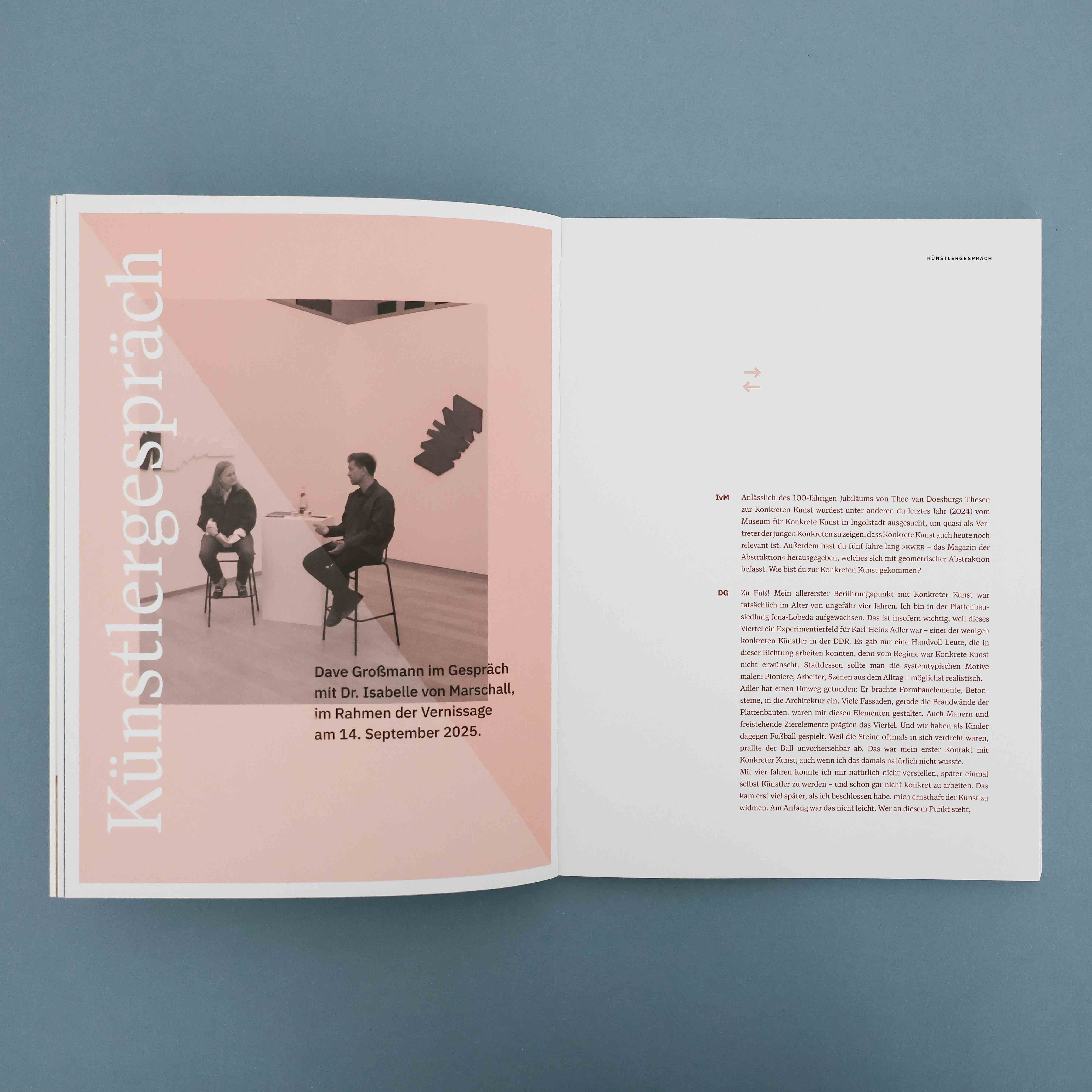 Open book showing a geometric line drawing with text 'IN SHAPE ENDURANCE IN GEOMETRIC CONSTRUCTION - DAVE GROSSMANN - 1,000 DRAWINGS' and a signature at the bottom.