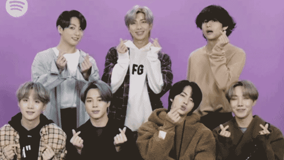 GIF featuring the K-Pop band, BTS