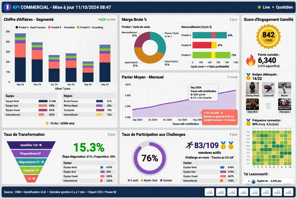 les indicateurs d'engagement gamifié pour CRM
