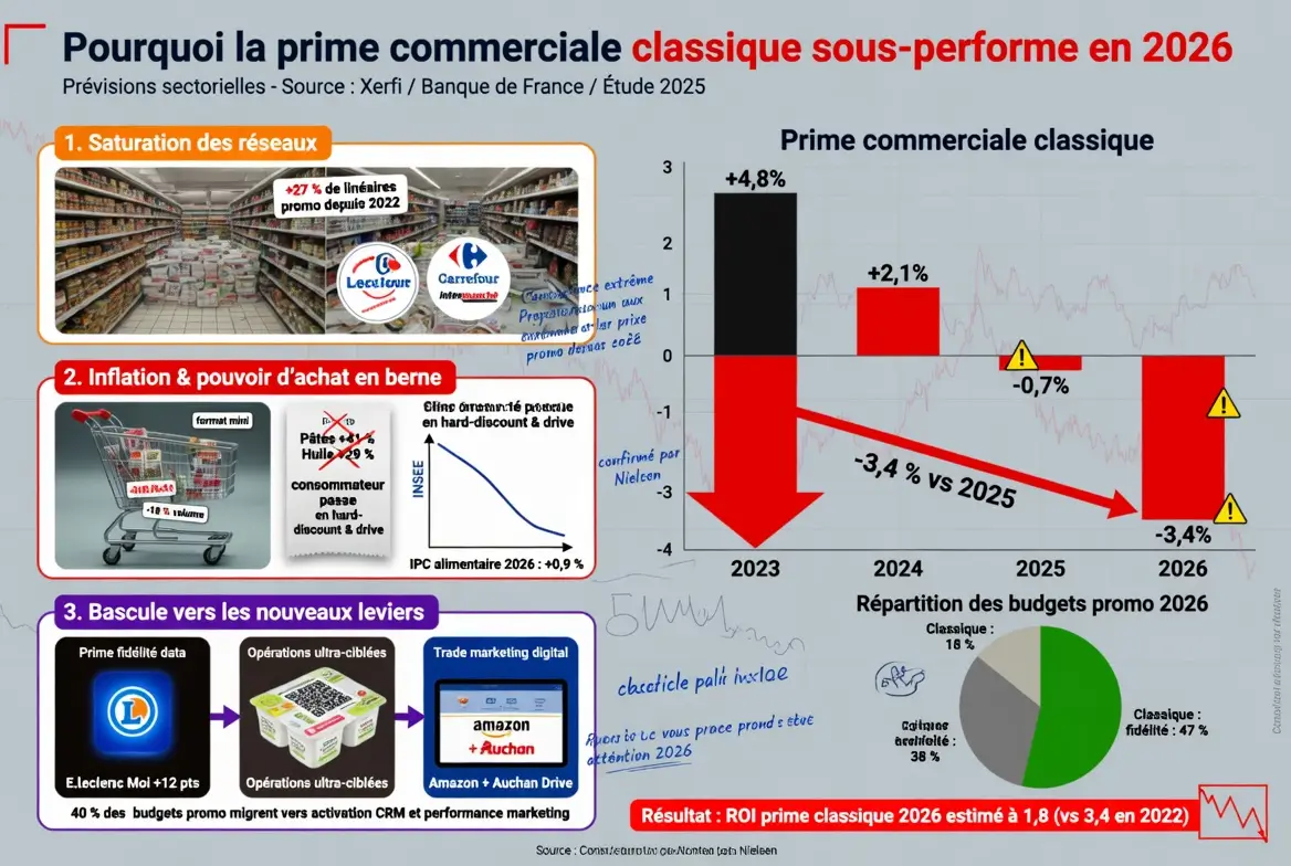 la prime commerciale décline en 2026