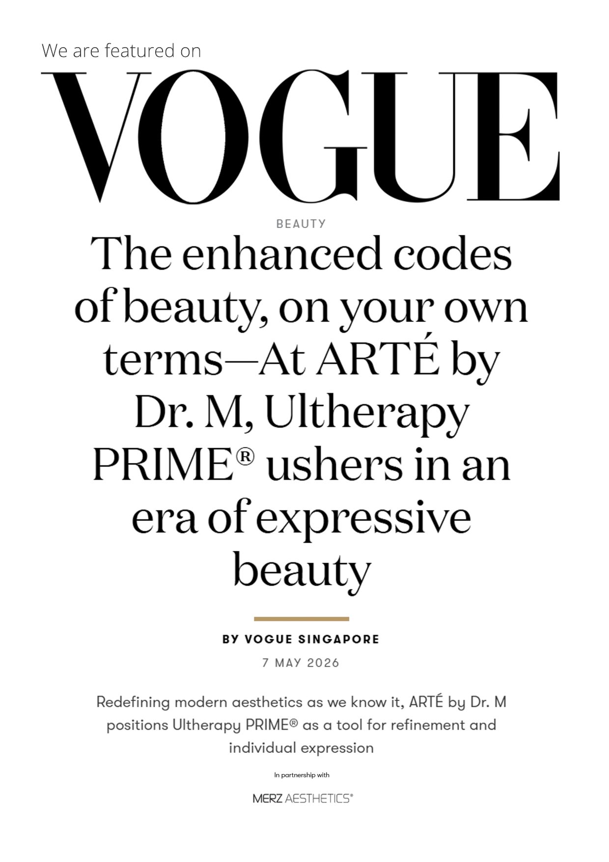 Vogue Singapore feature, page 1