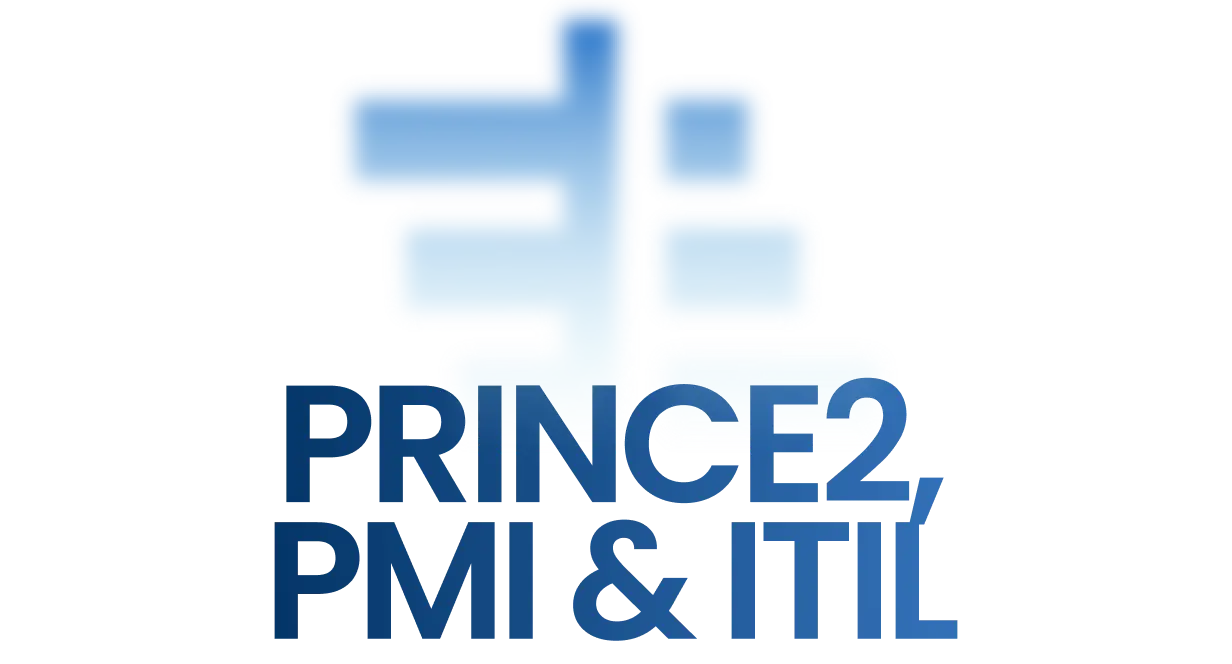Simpleway PRINCE2, PMI and ITIL methodology badges showing structured project management and IT service delivery frameworks