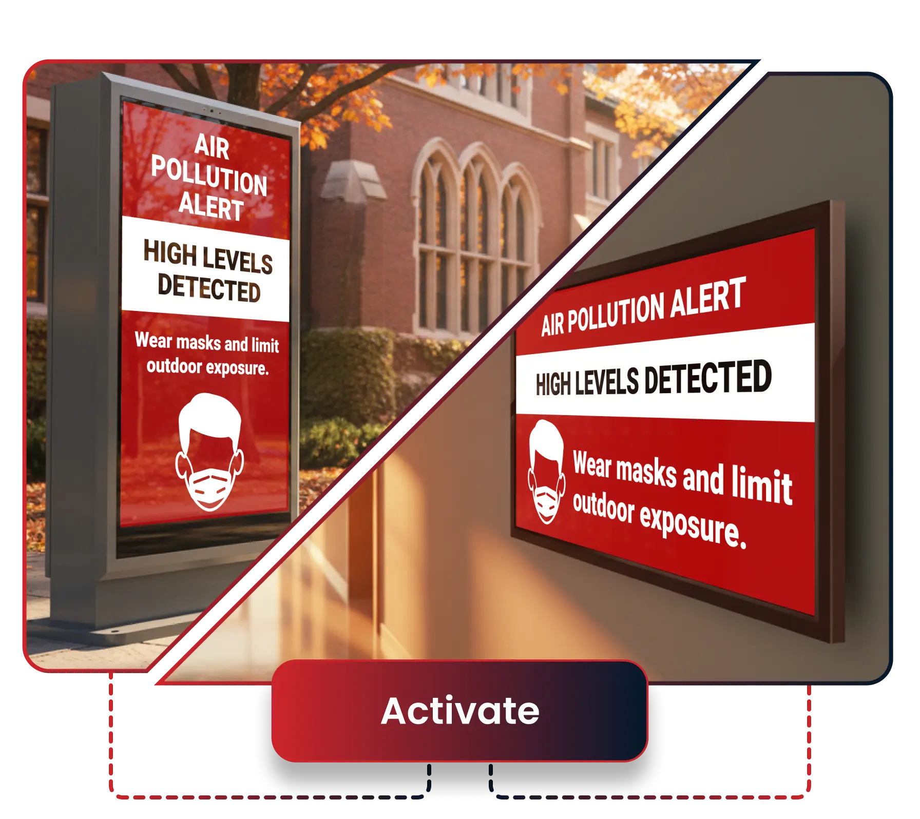 Education CX pre-built emergency scenario library showing ready-to-activate protocols for lockdowns, weather events and other campus threats