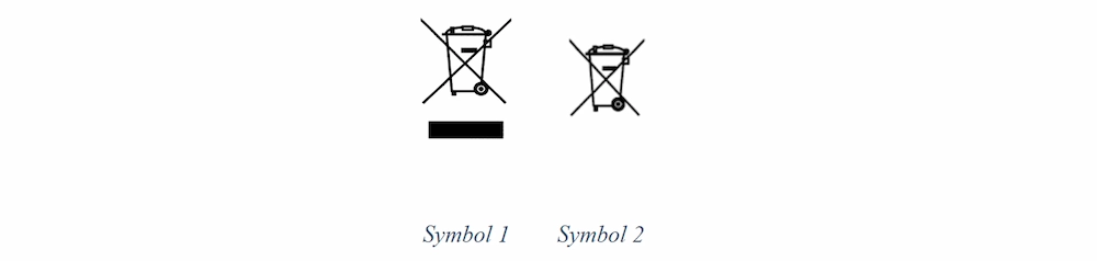 All new electrical devices are marked with such symbols.