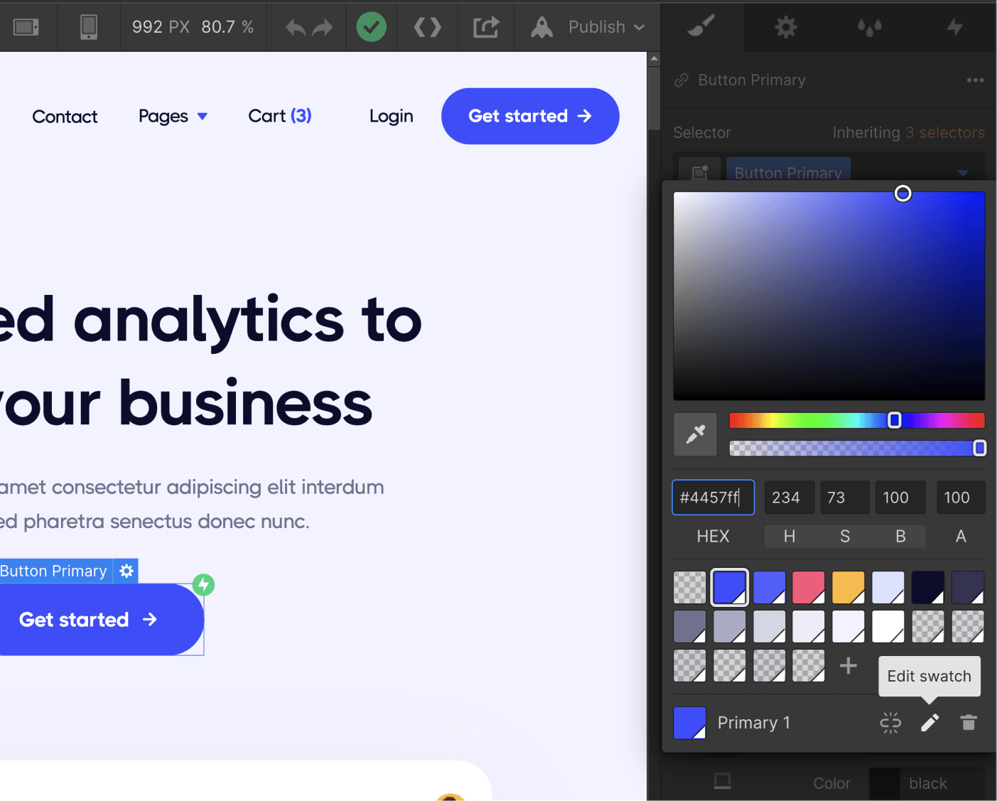 Colors - Saasplex X Webflow Template