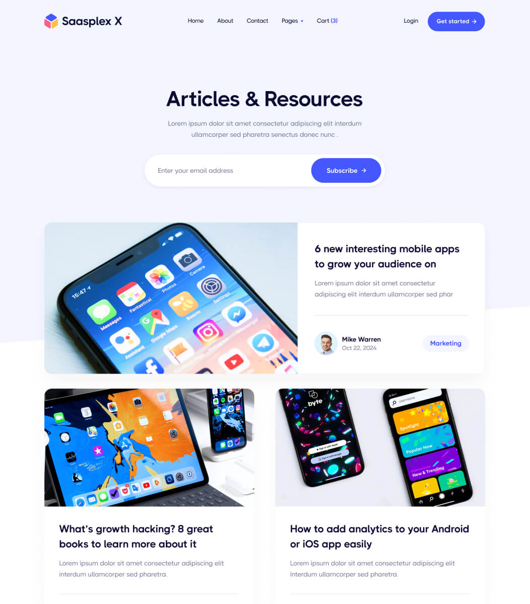 Blog V3 - Saasplex X Webflow Template