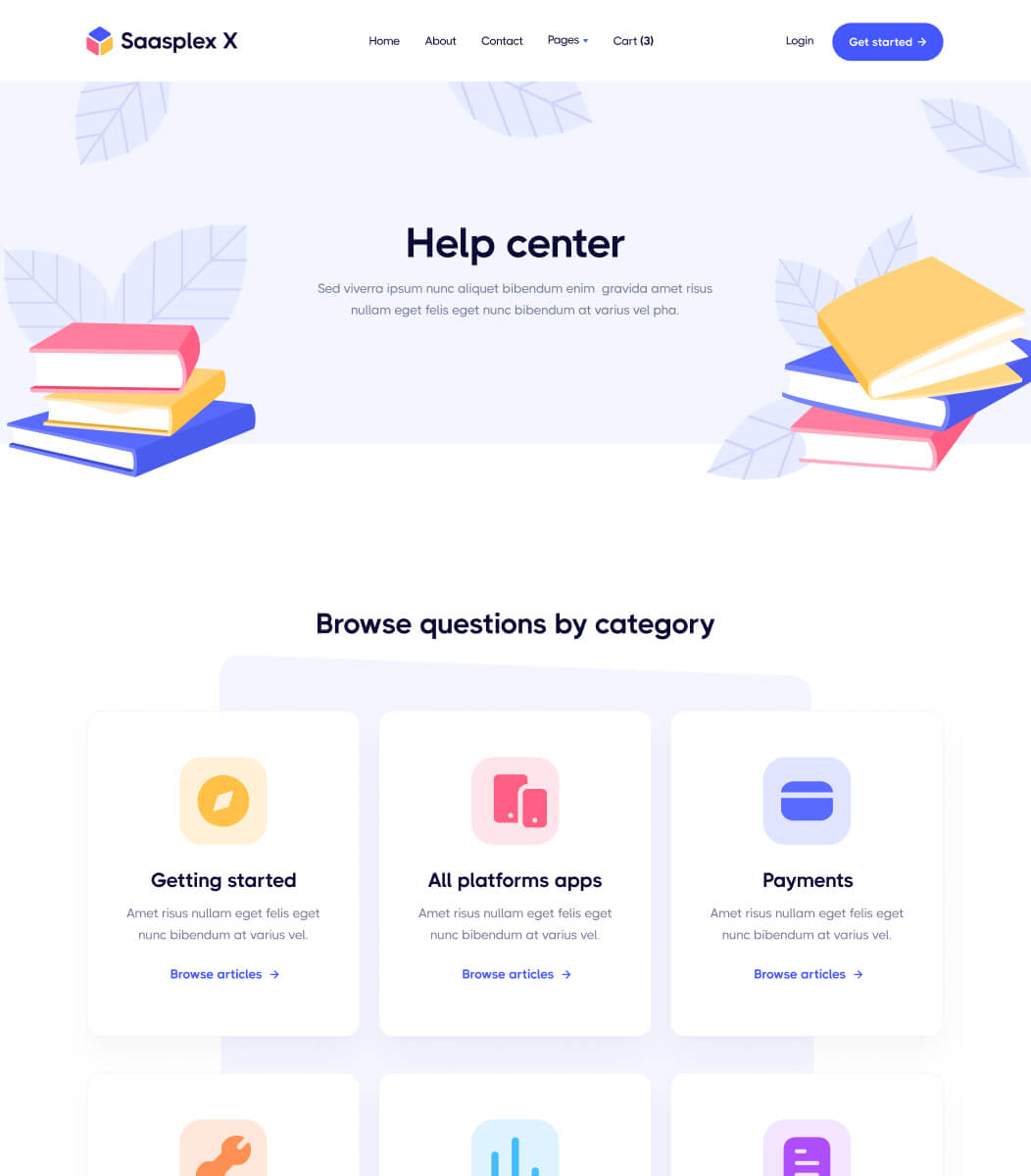 Help Center - Saasplex X Webflow Template