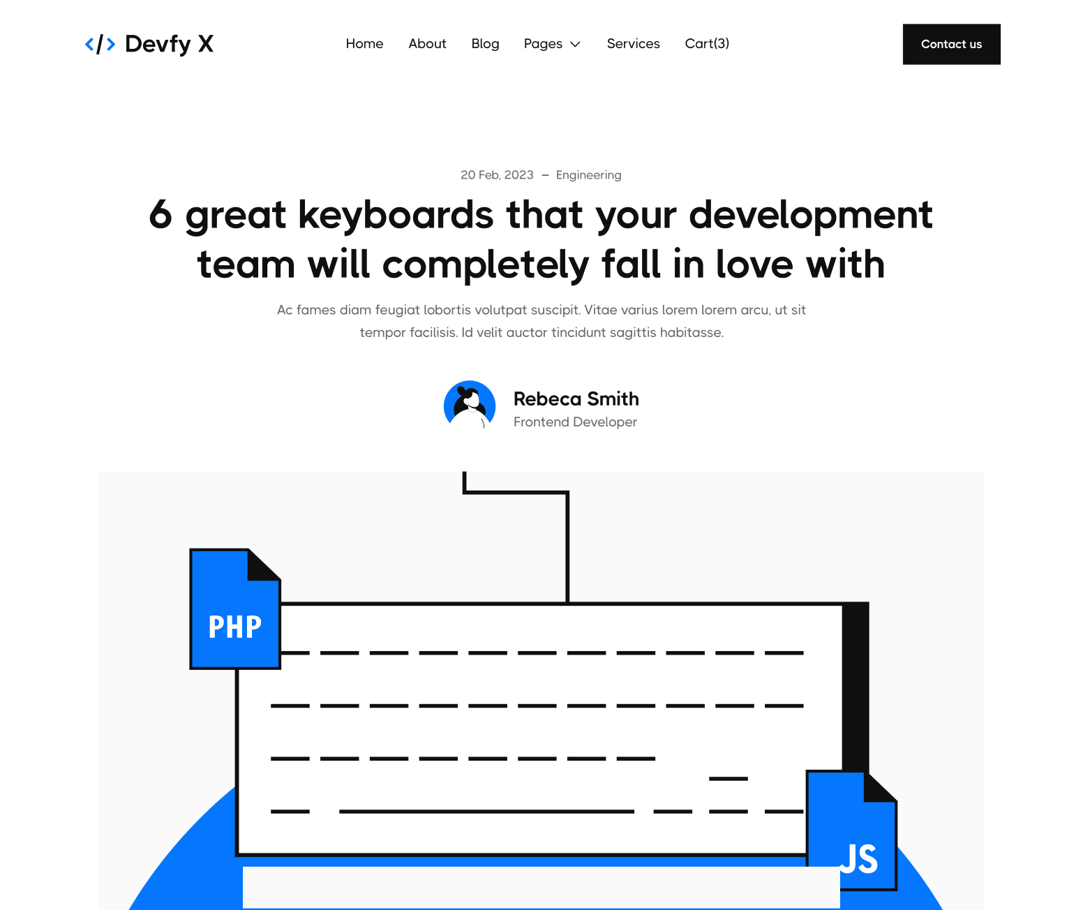 Devfy X - Blog Post Main Page - Development Agency Webflow Template