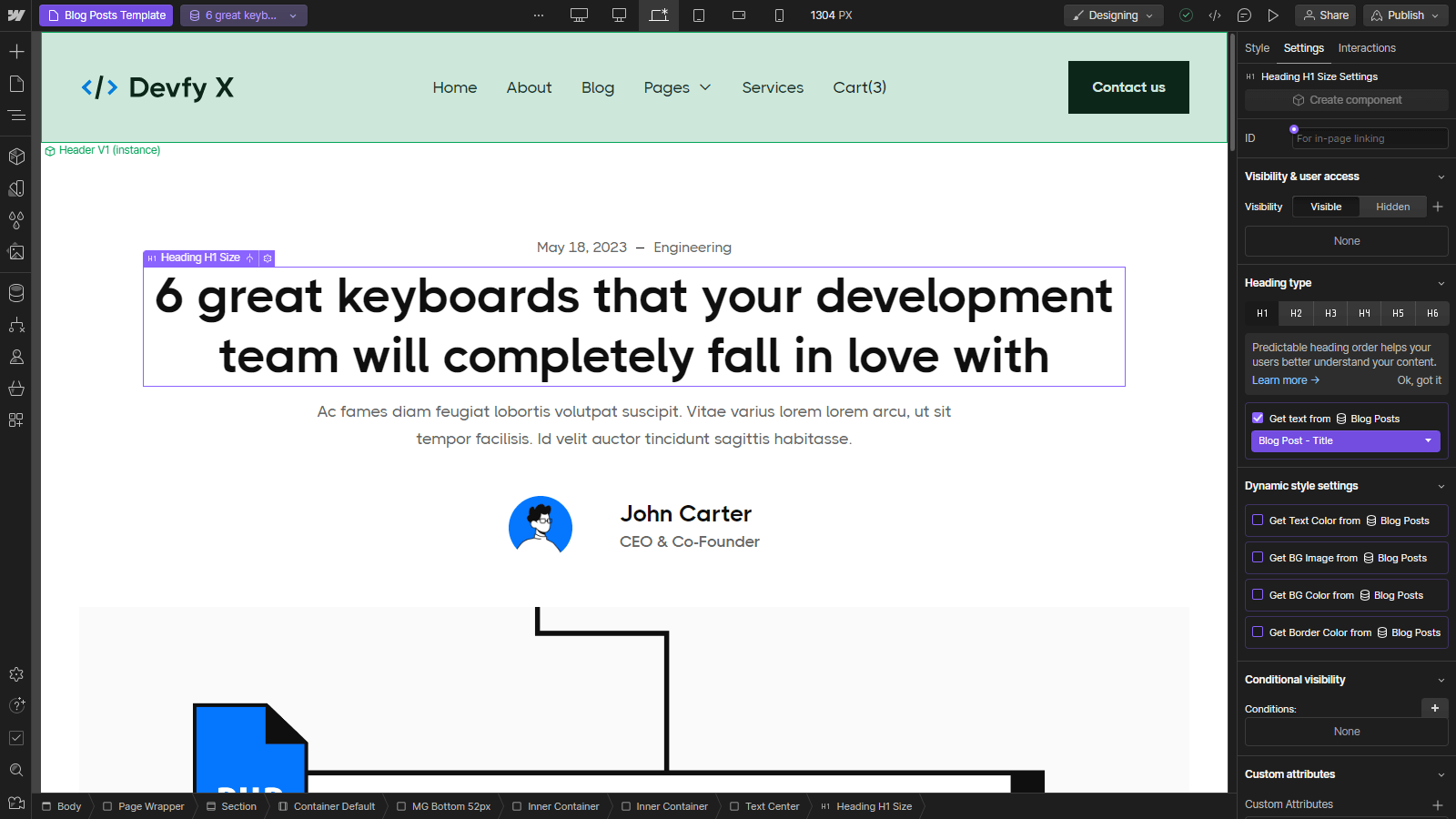 CMS Page - Devfy X Webflow Template