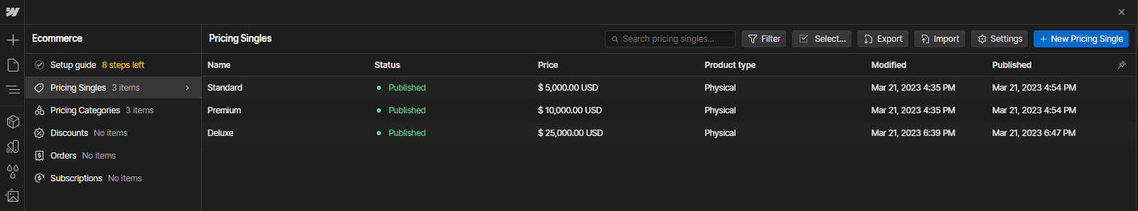 Ecommerce Collection - Devfy X Webflow Template

