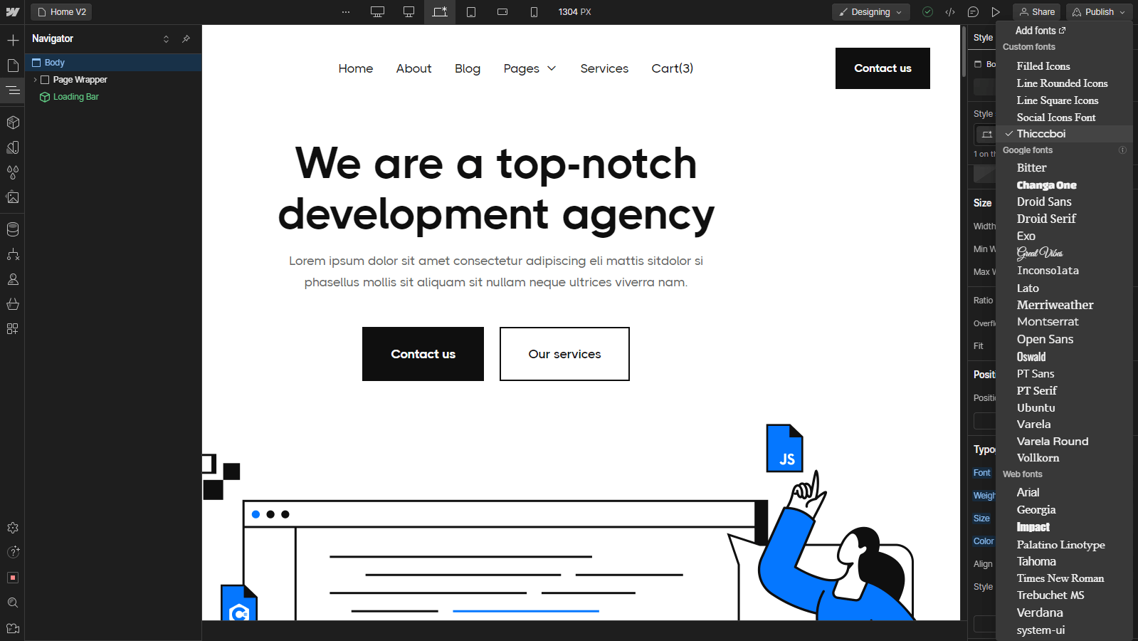 Typography - Devfy X Webflow Template