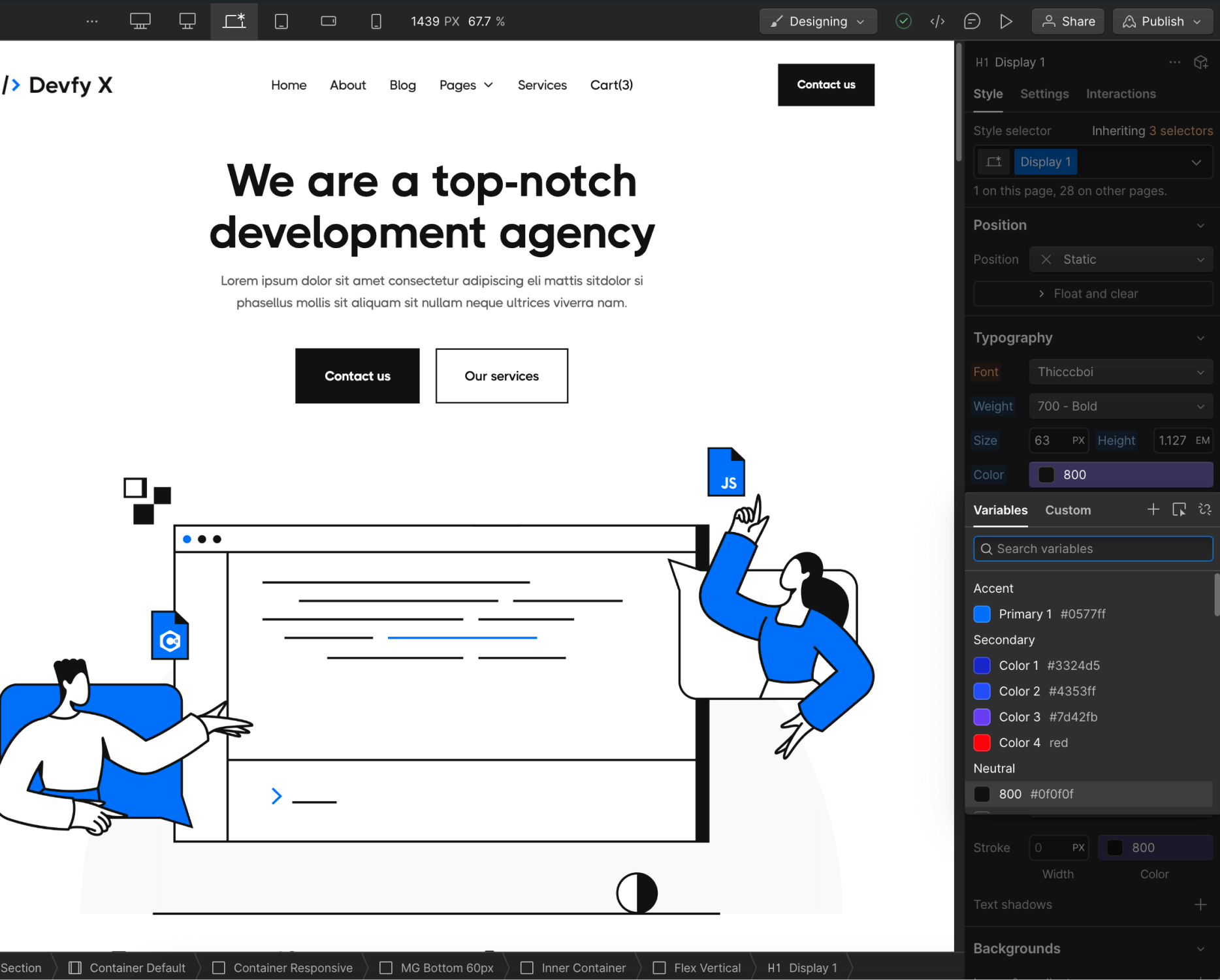 Color - Devfy X Webflow Template