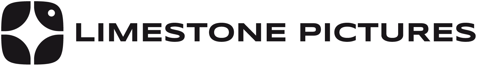 Logo van Limestone Pictures met een gestileerde stervorm naast de bedrijfsnaam in zwarte letters.