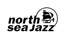 Logo van North Sea Jazz met een trompetspeler in een cirkel. Klant van Limestone Pictures
