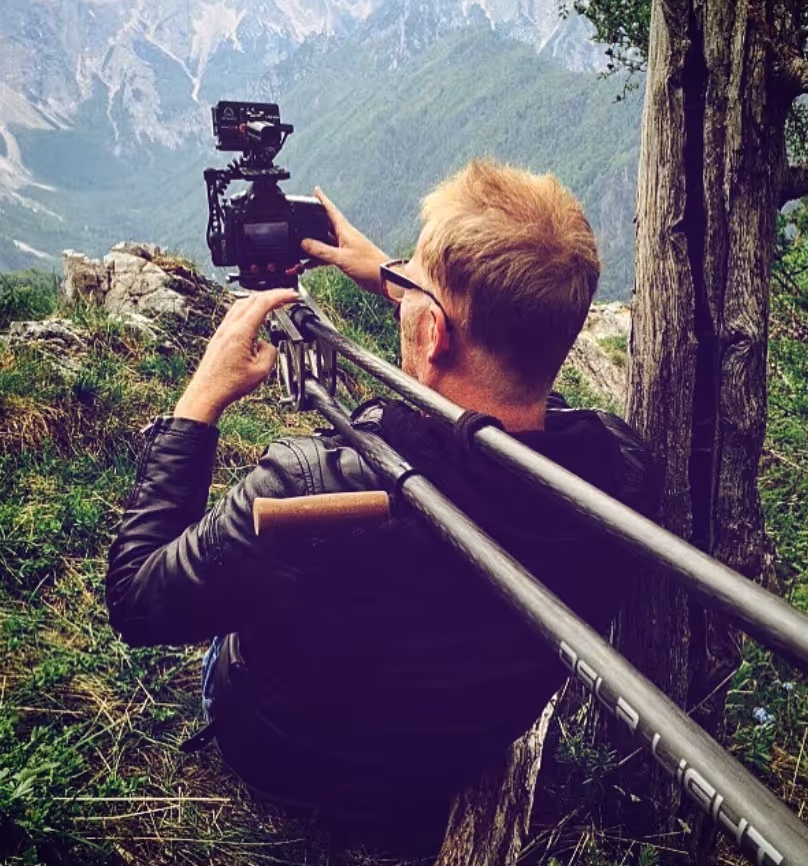 Behind the Scenes Yamaha,Willem Martinot tijdens opnames Yamaha productmovie – Limestone Pictures