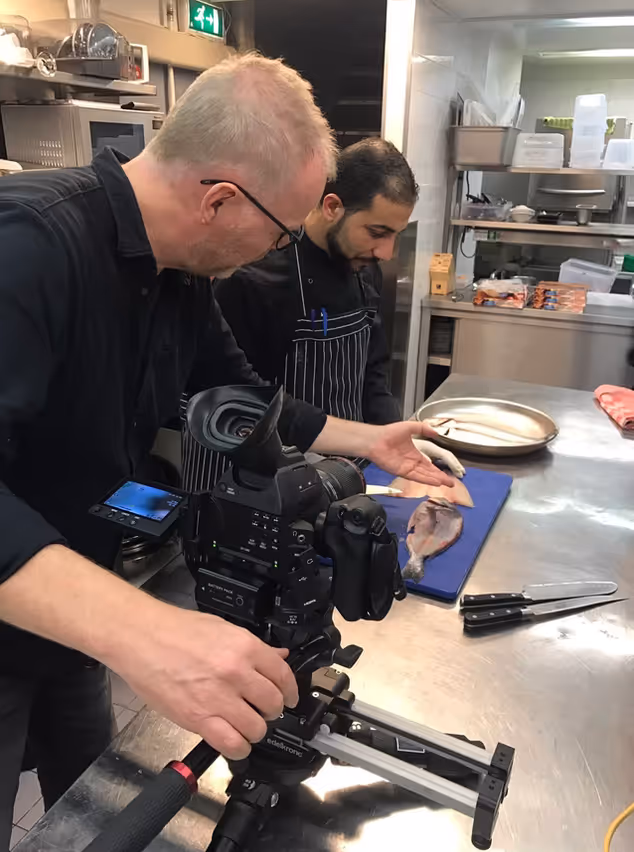 Behind the Scenes Mr Crab, Willem Martinot tijdens opnames Mr Crab promotievideo – Limestone Pictures