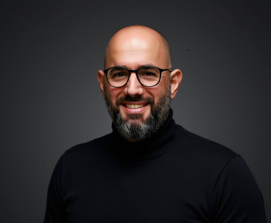 [headshot] image of customer giving a testimonial (for a ai biotech company)