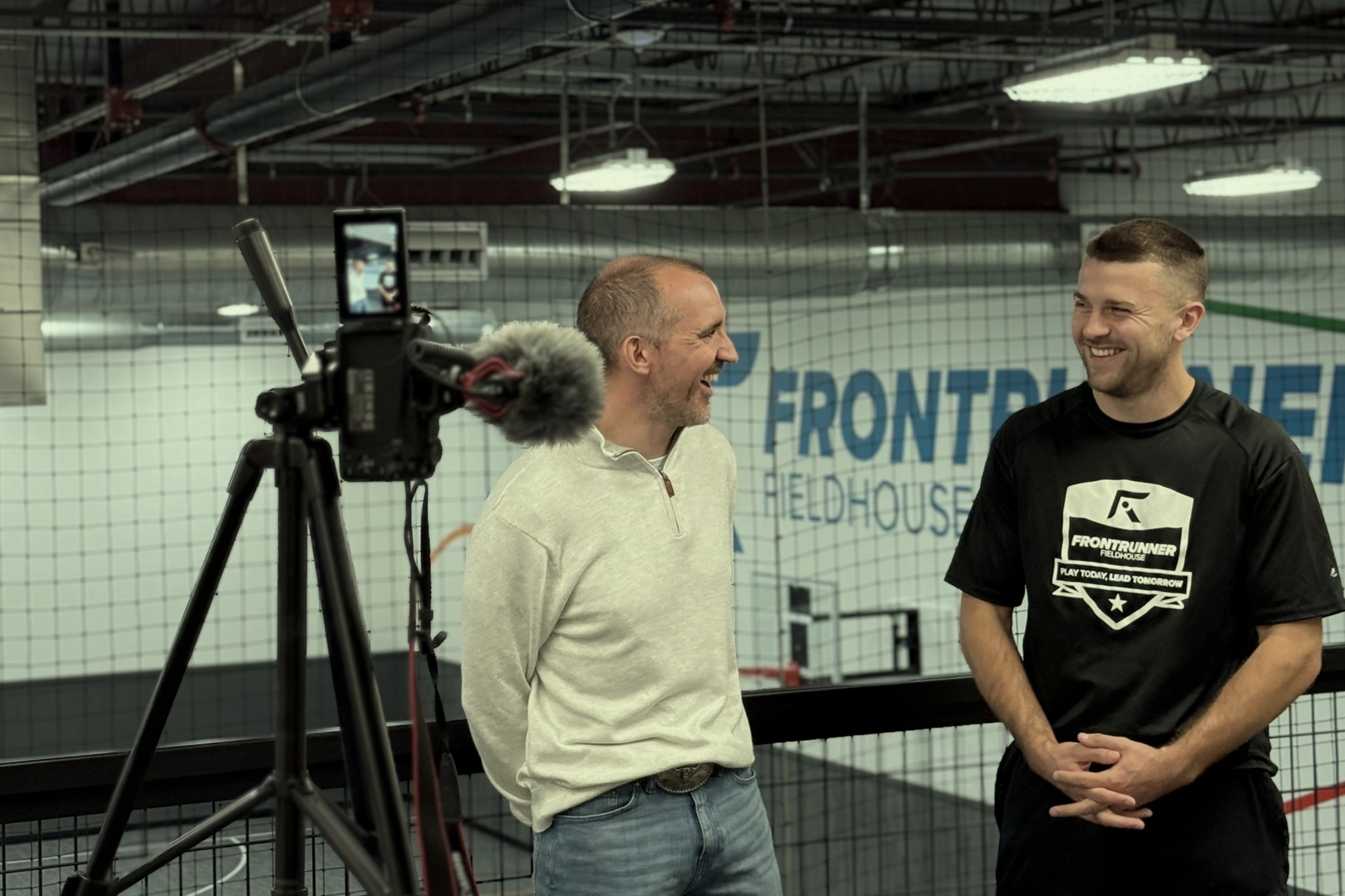 A group of people having a meeting in a office. 