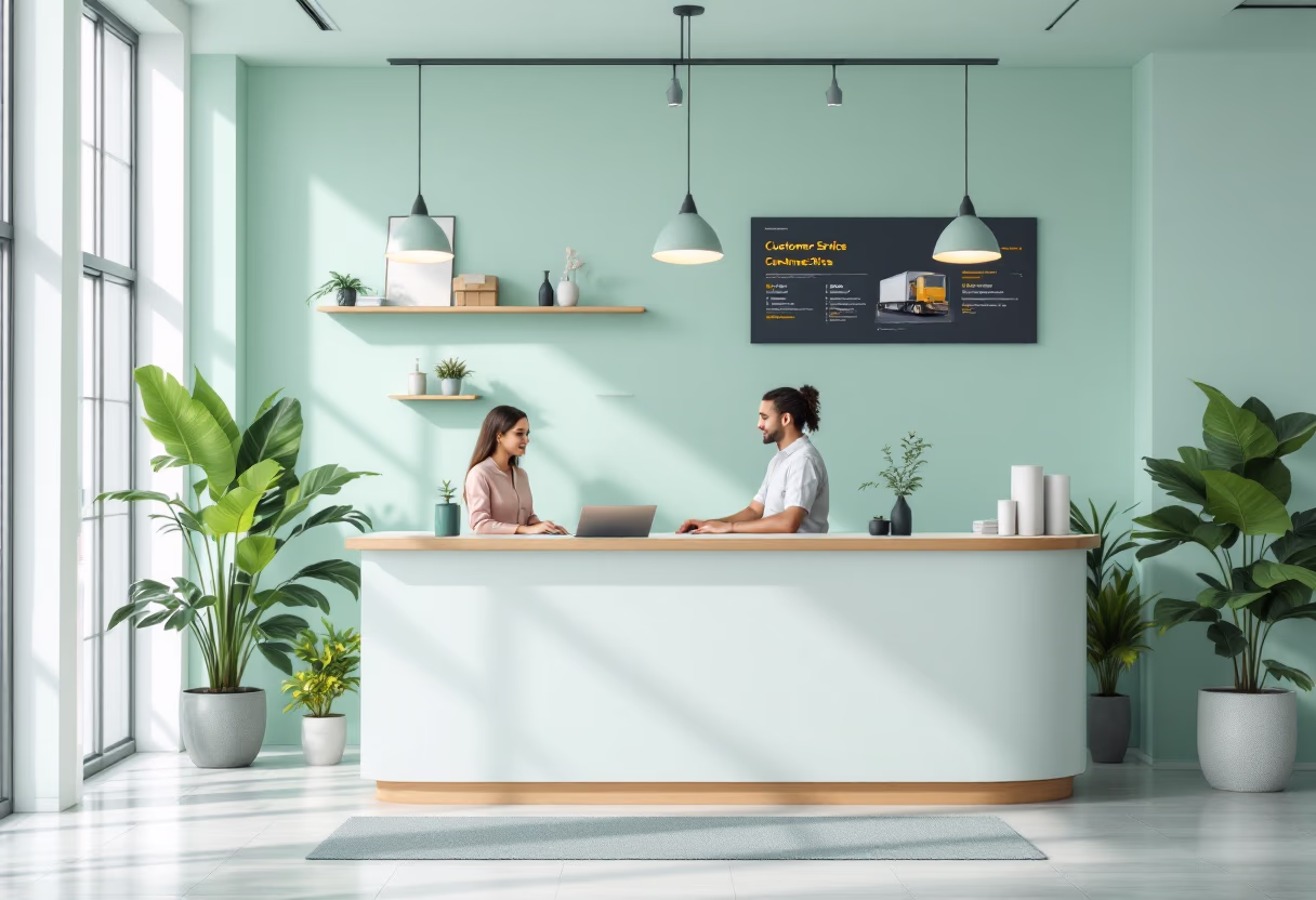 image of customer service area (for a trucking company)